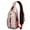 Red Christmas House, variant on Sling Backpack,Red Christmas Knitted Pattern Crossbody Bag with Water Bottle Holder,Waterproof Sling Bag for Men/Women with Chest Phone Holder for Hiking,Travel