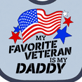 thumbnail image 4 of Inktastic My Favorite Veteran is My Daddy Boys or Girls Baby Bib, 4 of 4