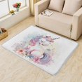 thumbnail image 2 of Unicorn Rugs for Girls Bedroom - 6x8 Rug - Unicorn Rug - Cute Fantasy Animal Area Rug - Girls Kids Floral Kawaii Rugs - Flower Cartoon Animal Carpet, 2 of 7