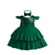 thumbnail image 1 of Odeerbi Niñas Verano Sparkly Lentejuelas Princesa Vestido Satén Tul Cumpleaños Vestido de Noche Ruffle Manga Arco Vestido de Flor Niña Vestidos Formales, 1 of 5
