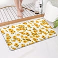 thumbnail image 4 of White Yellow Sunflower Pattern Bathroom Rugs Mat,Non Slip Microfiber Bathroom Rug,Rubber Backing,Soft Bathroom Mats for Bathroom Floor,Tub and Shower,17x30in(43x75cm), 4 of 5