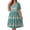 Lake-Green-Floral, variant on Plus size Dresses For Women Floral Casual V Neck Short Sleeve Sundresses Midi Summer Dress with Pockets