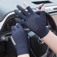 thumbnail image 4 of Guantes de dos dedos Dew para hombre, de seda helada, finos, con protección solar, antideslizantes, de medio dedo, para mujer, 4 of 6