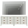 thumbnail image 4 of White Long Dresser for Bedroom Large Wood Dresser with 6 Drawers, 4 of 6