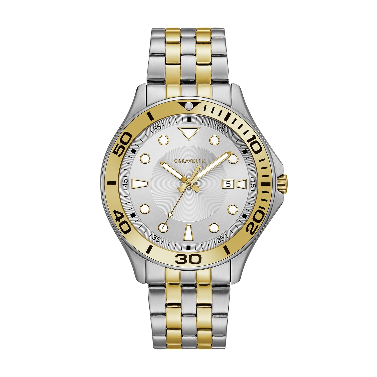 Caravelle Designed By Bulova Men's Two-Tone Dive Style Watch 45B151