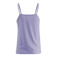 thumbnail image 5 of TRUBKH Camisole Tops for Women Spaghetti Strap Tank Top Crop Tank Tops for Women Camisole Tops for Women V Neck Lace Lace Fashionable Camisole Vest Crop Tank Tops for Women Light Violet L, 5 of 6