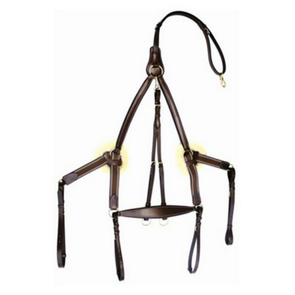 JPC Equestrian Henri de Rivel Pro 5 Point Elastic Breastplate Martingale with Running Attachment