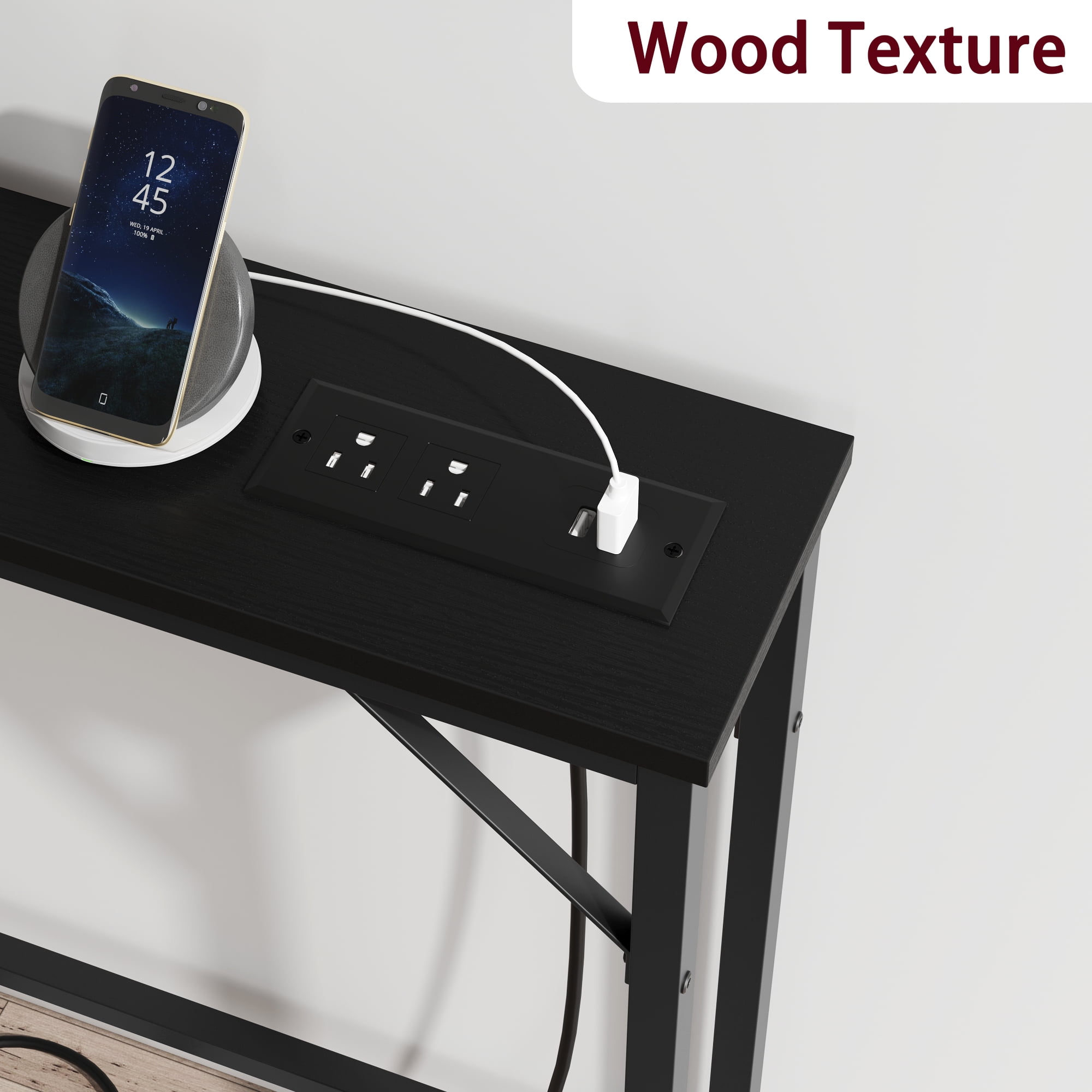 5.9" Narrow Sofa Table, Skinny Console Table with Storage, Slim Behind Couch Table for Living Room, Entryway, Hallway, Foyer