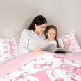 thumbnail image 5 of Manfei Pink Letter Print D 7-Piece King Bedding,Cute Coquette Bow King Bed in a Bag,Pink Reversible, 5 of 7