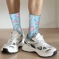 thumbnail image 6 of Hirioo Funny Cute Teeth Pattern Adult Middle Tube Socks Breathable Sock Non-Pilling,Contrasting Color Design, 6 of 6