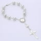 thumbnail image 4 of BRIGHTFUFU Pulsera Cruzada Cruzada Puerta Artificial Rosario Pulsera Joyería para Mujeres y Niñas (Plateado), 4 of 7
