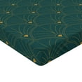 thumbnail image 4 of Art Deco Fitted Sheet, Classic Semi Circle Fan Like Motif Ornaments Geometric Vintage Scales, Decorative Soft Bedding All-round Elastic Pocket, Queen Size, Teal and Sand Brown, by Ambesonne, 4 of 5