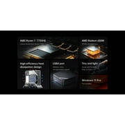 MINISFORUM UM773 Lite Mini PC, Ryzen 7 7735HS, 32GB RAM, 1TB SSD, Radeon 680M