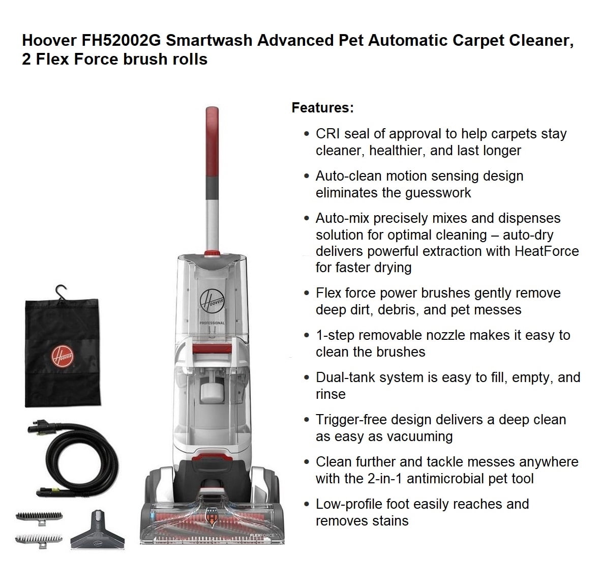 Hoover Smartwash Advanced Pet Automatic 
