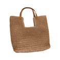 thumbnail image 1 of Travel Bag Handheld Portable High Capacity Handwoven Women Straw Woven Shoulder Bag Travel Accessory, 1 of 10