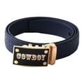 thumbnail image 3 of FEDEY Signature Mens Leather Ratchet Belt, COWBOY Automatic Buckle Statement Belt, 3 of 8