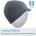 thumbnail image 4 of Gorro Bluetooth Rotibox Winter con auriculares inalámbricos, color gris, 4 of 6
