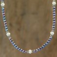 thumbnail image 2 of NOVICA Cultured pearl strand necklace, 'Peacock Pride', 2 of 7
