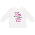 thumbnail image 3 of Inktastic I've got Daddy Wrapped Around My Little Finger Girls Long Sleeve Toddler T-Shirt, 3 of 5