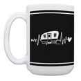 thumbnail image 2 of ThisWear RV Gift RV Heartbeat Camping Coffee Mug RV Accessories Gifts RV Mugs RV Housewarming Gifts 15oz Coffee Mug Black and White, 2 of 4