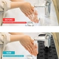 thumbnail image 6 of HEJULIK Silicone Faucet Splash Guard, Faucet Handle Drip Catcher Tray, Kitchen Guard for Faucet, Sink Splash Guard for Kitchen Bathroom, Farmhouse and RV, Black, 6 of 6