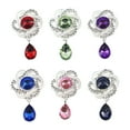 thumbnail image 6 of Linyer 10 Pieces Woman Flower Jewelry Findings Decorative Solid Color Fashionable Rhinestone Pendant Ornament Accessories Type 4, 6 of 6
