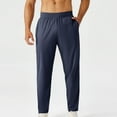 thumbnail image 2 of Men's Lightweight Running Pants Elastic Waist Stretch Jogging Golf Workout Loose Trousers with Pockets Navy, 2 of 6