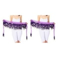 thumbnail image 4 of ziyahi Durable And Firm Lightweight Hip Scarf For Belly Dance Performances Wide Application Blended purple 2Set, 4 of 6
