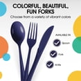 thumbnail image 4 of Exquisite 200-Count Navy Blue Plastic Disposable Forks, 4-Pack, 4 of 8