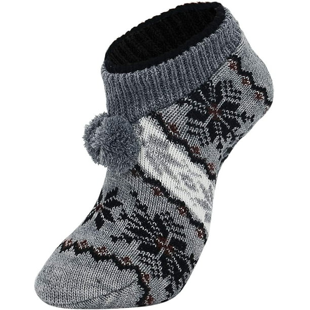 Slipper Socks Grippers Fuzzy Socks Women Non Slip Christmas Socks Athletic  Winter Warm Socks