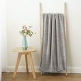 thumbnail image 3 of Grey Chenille Knit Throws,Soft Decorative Farmhouse Sofa Blanket,Neutral Home Decor,51"x 67", 3 of 9