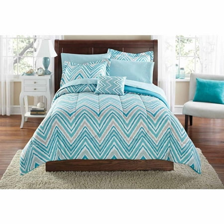 Mainstays Watercolor Chevron Bed in a Bag