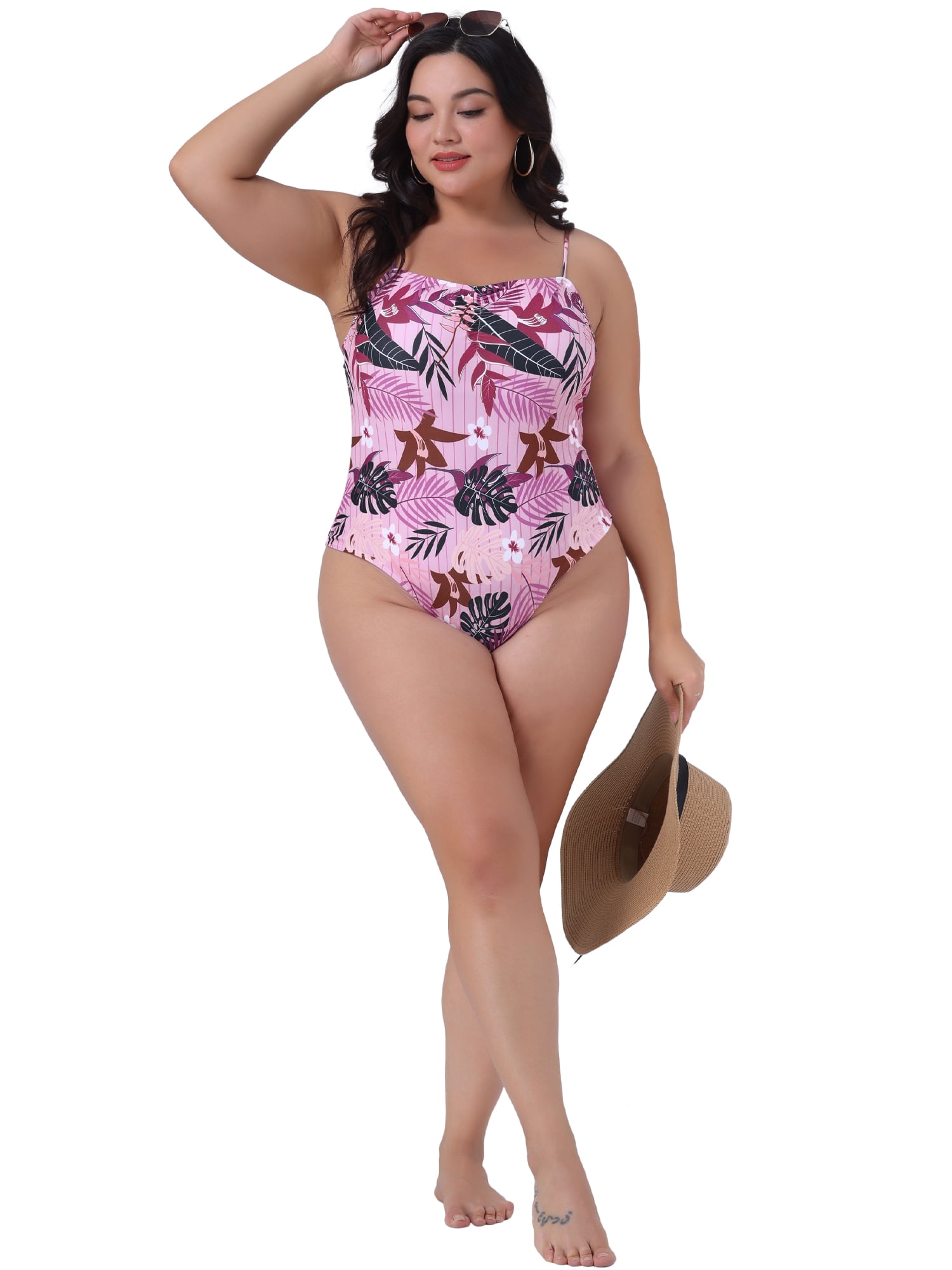 DARING DIVA Women's Plus Size One-Piece Swimsuit Swimdress Beach Wear 4X Dark Purple