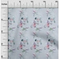 thumbnail image 1 of oneOone Cotton Jersey Sky Blue Fabric Florals Sewing Material Print Fabric By The Yard 58 Inch Wide-141, 1 of 4
