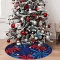 thumbnail image 5 of Lsque Red White Blue Fireworks Print Christmas Tree Skirt, Tree Skirt with Ties or Velcro, Perfect for Holiday Decorations, Halloween, and New Year-36", 5 of 7