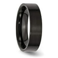 thumbnail image 4 of Stainless Steel 6mm Black IP-plated Brushed Flat Band Size 12.5, 4 of 7