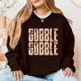 thumbnail image 2 of Gobble Gobble Block Distressed - Women's Graphic Sweatshirt, 2 of 15