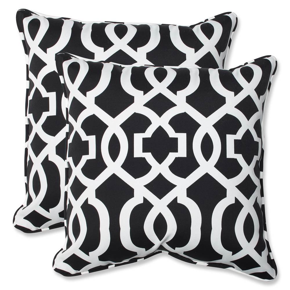 Pillow Perfect Outdoor/ Indoor New Geo Black/White 18.5 ...