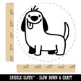 thumbnail image 2 of Dorky Dachshund Wiener Dog Smile Rubber Stamp for Scrapbooking Crafting Stamping - Large 1-1/4 Inch, 2 of 7