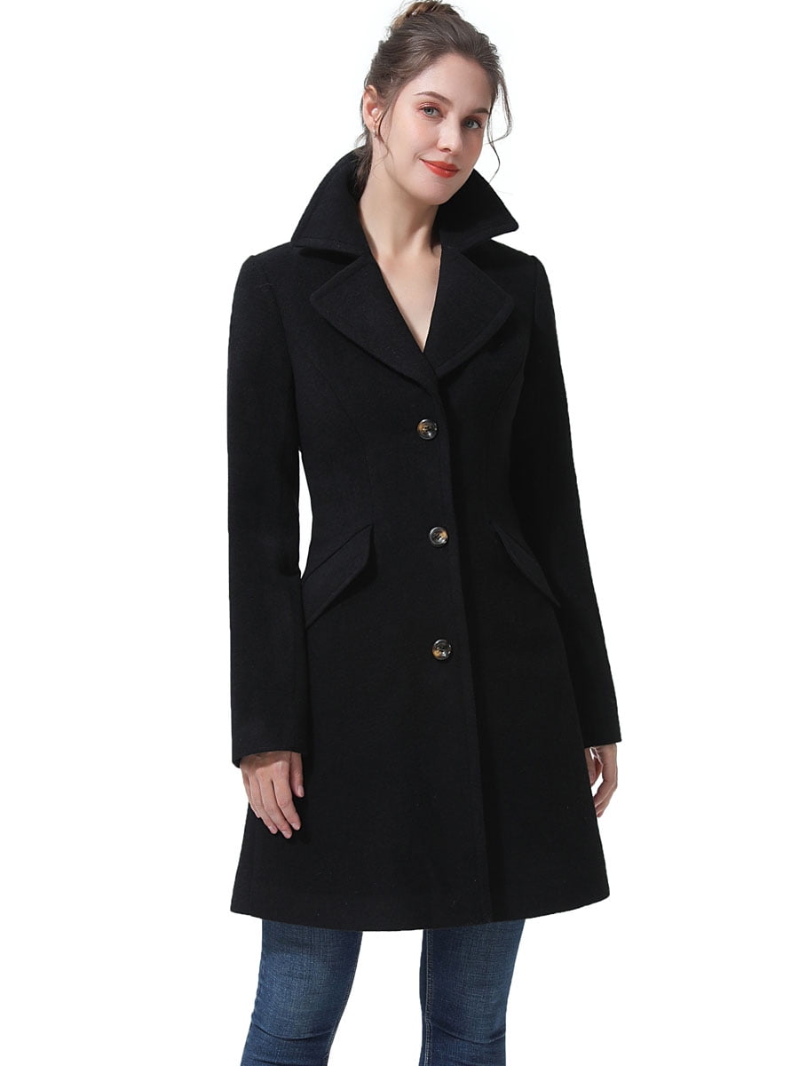 womens mid length wool coat