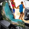 thumbnail image 4 of POLERO Front Seat Cover Machine Washable Microfiber, Compatible with Van Truck Seat, for Cars Trucks SUVs, Tropical Beach Coast Print, 4 of 7