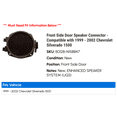 thumbnail image 2 of Front Side Door Speaker Connector - Compatible with 1999 - 2002 Chevy Silverado 1500 2000 2001, 2 of 2