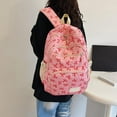 thumbnail image 4 of Pink Bow Backpack, Bow Backpack,Coquette Bow Daypack Cute Kawaii Rucksack With Built In Organizer Hot Pink, 4 of 5