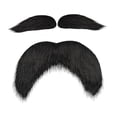 thumbnail image 2 of Bigote falso, cejas, decoración, disfraz para representaciones teatrales, carnavales, óperas Negro, 2 of 9