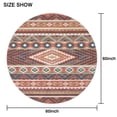 thumbnail image 6 of Boho Red Southwestern Ethnic Pattern Round Tablecloth 60"x60",Wrinkle Wipeable Table Cloth for Kitchen Dining Room Picnic Patio Party, 6 of 6