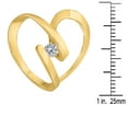thumbnail image 4 of Mauli Jewels Engagement Necklace for Women 0.25 Carat Swirl Heart Shape Diamond Pendant 4 prongs 10K Yellow Gold With 18'' Chain|Silver Chain, 4 of 5