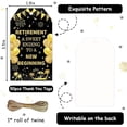 thumbnail image 5 of Serencatcher Happy Retirement Party Favor Gift Tags - 50pcs Black and Gold Retirement A Sweet Ending to A New Beginning Thank You Tags with String 1.9x3.5 Inches for Officially Retired Party Favors, 5 of 6