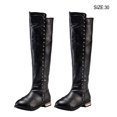 thumbnail image 4 of Boots Children Over-the-knee Rivets Elastic Shoes Aritifical Leather Light Slipproof Rivets Winter Windproof Warm Outdoor Boot 30, 4 of 7