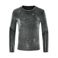 thumbnail image 5 of INSPIRE CHIC Mesh Sheer T-Shirt for Men's Long Sleeves Club Party Tee Tops, 5 of 5