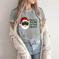thumbnail image 2 of Abcnature Merry Christmas Tree T-Shirt Women's Cute Christmas Gnomies Graphic Tees Holiday Short Sleeve Tshirt Xmas Buffalo Plaid Red T-Shirt For Men Women T-Shirt Gray,C L, 2 of 5